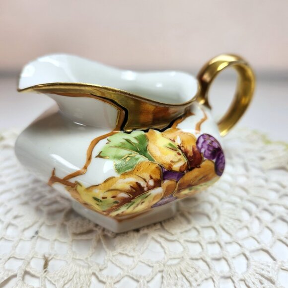 Limoges Creamer La Seynie France Hand Painted Vintage Art Deco Signed 'R… - Picture 9 of 12